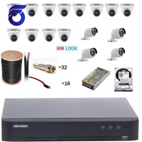 پکیج دوربین مداربسته 16کانال HD 5Mp پیناکل شماره FH-P516