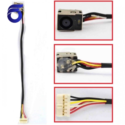 جک کابلی شارژ لپ تاپ HP Pavilion DV6   کانکتور شارژ   جک شارژ لپ تاپ اچ پی   فروش قطعات تعمیری لپ تاپ   فراپارس  قطعات تعمیری لپ تاپ   تعمیرگاه لپ تاپ  جک شارژ لپ تاپ اچ پی