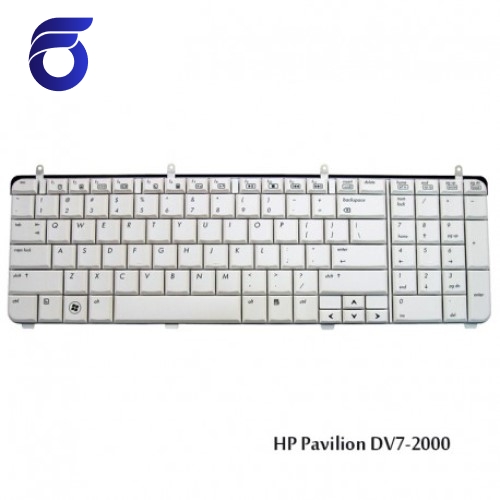 کیبورد لپ تاپ اچ پی Pavilion DV7-2000 سفید   کیبورد لپ تاپ اچ پی مدل DV7-2000   قطعات لپ تاپ   تعمیرات فوق تخصصی لپ تاپ تهران   فروش قطعات تعمیری لپ تاپ  مرکز پخش قطعات لپ تاپ در تهران  فراپا