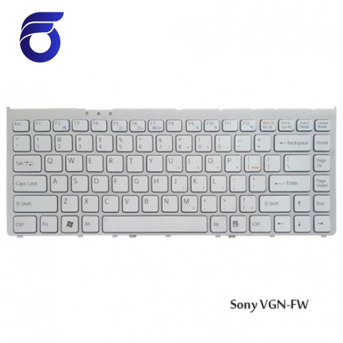 کیبورد لپ تاپ سونی VGN-FW سفید-بافریم نقره ای   کیبورد لپ تاپ سونی VGN-FW   کیبرد لپ تاپ سونی مدل VGN-FW سفید   قطعات لپ تاپ   فروش قطعات تعمیری لپ تاپ   مرکز پخش قطعات لپ تاپ در تهران