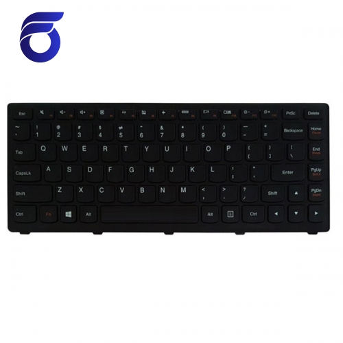 کیبرد لپ تاپ لنوو IdeaPad S410 مشکی-با فریم فلت کج    کیبورد لپ تاپ لنوو IdeaPad S410    تعمیرات فوق تخصصی لپ تاپ تهران   فروش قطعات تعمیری لپ تاپ   مرکز پخش قطعات لپ تاپ تهران