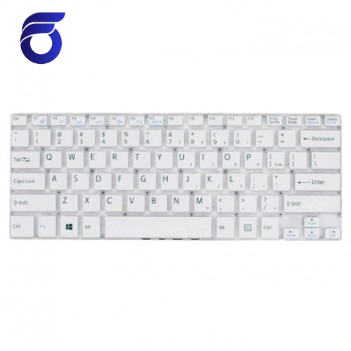 کیبورد لپ تاپ سونی SVF142 سفید-اینتر کوچک-بدون فریم