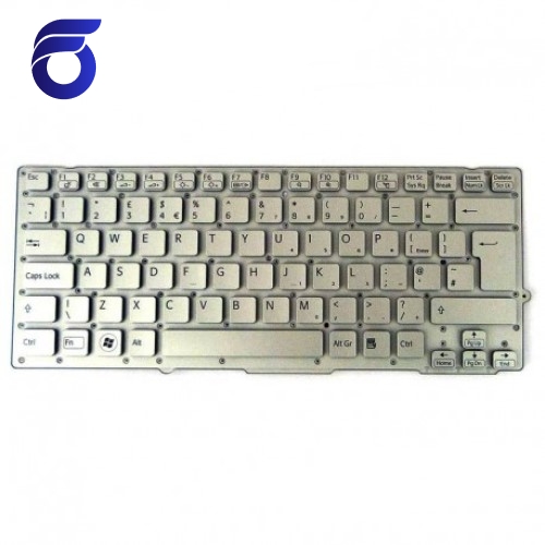 کیبورد لپ تاپ سونی PCG-41213M نقره ای-اینتر بزرگ-بدون فریم