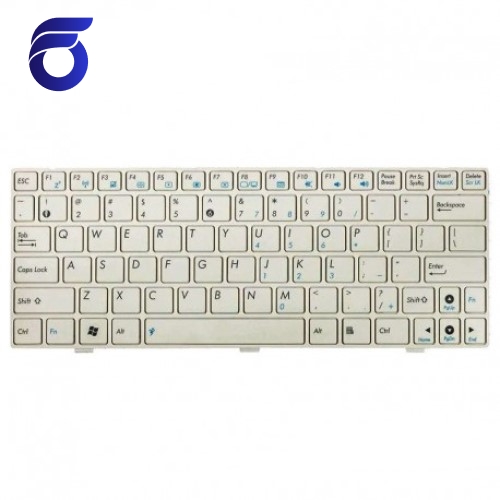 کیبورد لپ تاپ ایسوس  Eee PC 1002 سفید-با فریم-فلت پهن