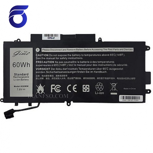 باتری لپ تاپ دل Latitude 5289-7389-7390_K5XWW Gimo Plus مشکی داخلی-60 وات ساعت     باتری اورجینال لپ تاپ دل Dell Latitude 5289    باتری لپ تاپ دل K5XWW Gimo Plus     نمایندگی لپ تاپ دل در تهر