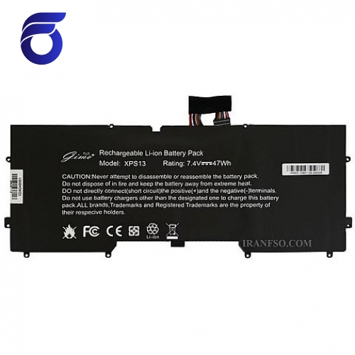 باتری لپ تاپ دل XPS 13_Y9N00 Gimo Plus مشکی داخلی-47 وات ساعت   Battery Laptop Dell XPS 13_Y9N00 Black-Internal Gimo Plus-47Wh    قیمت XPS 13_Y9N00     نمایندگی پخش قطعات لپ تاپ دل