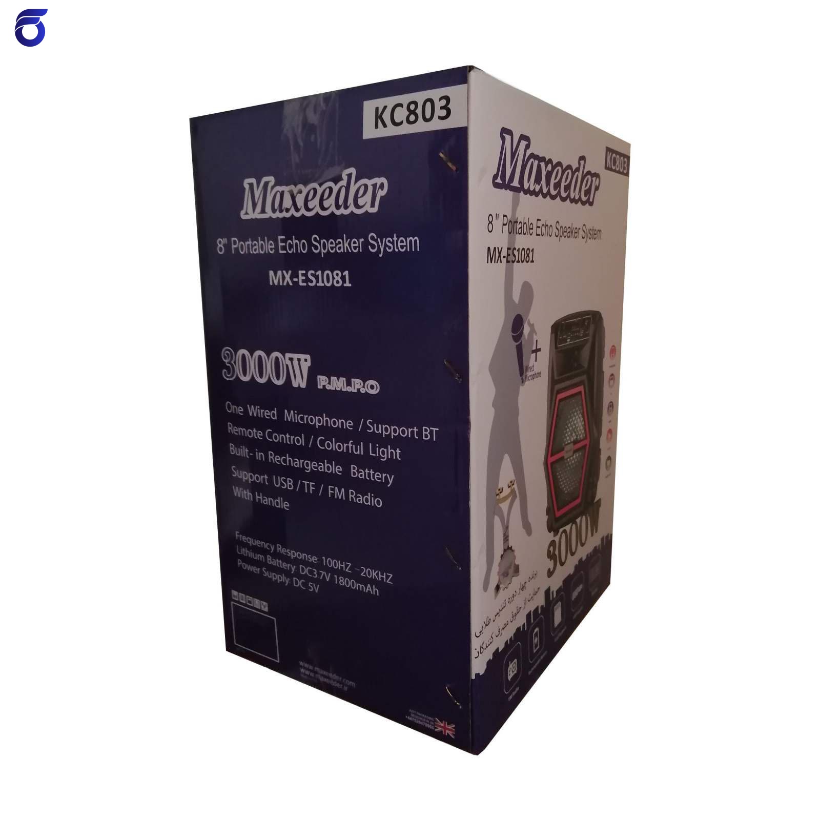پخش کننده خانگی قابل حمل مکسیدر مدل MX-ES 1081 به همراه میکروفون KC803
