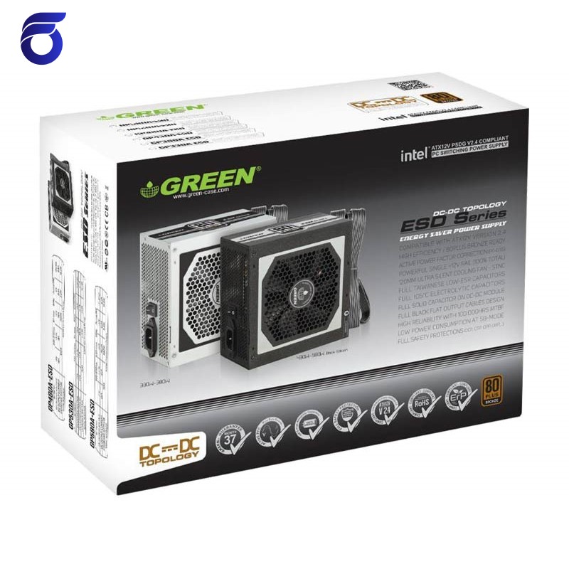 منبع تغذیه گرین مدل Green GP330A-ESD