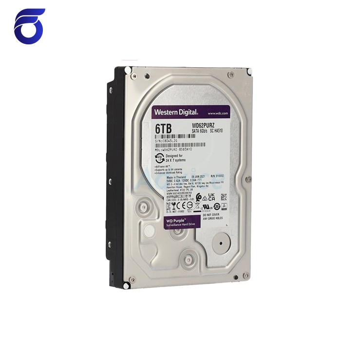 هارد دیسک وسترن دیجیتال مدل WD Purple WD62PURZ 6TB