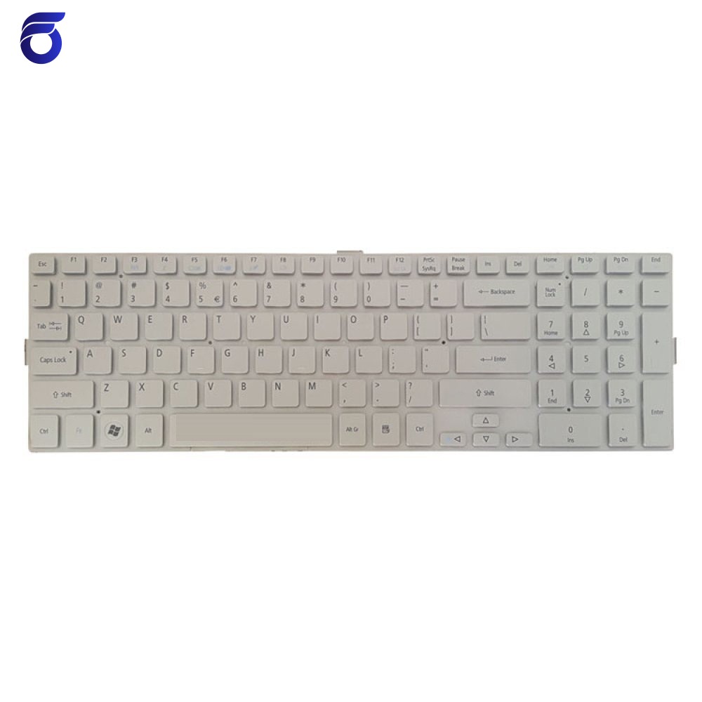 کیبورد لپ تاپ ایسر Aspire 5943 نقره ای-اینترکوچک بدون فریم