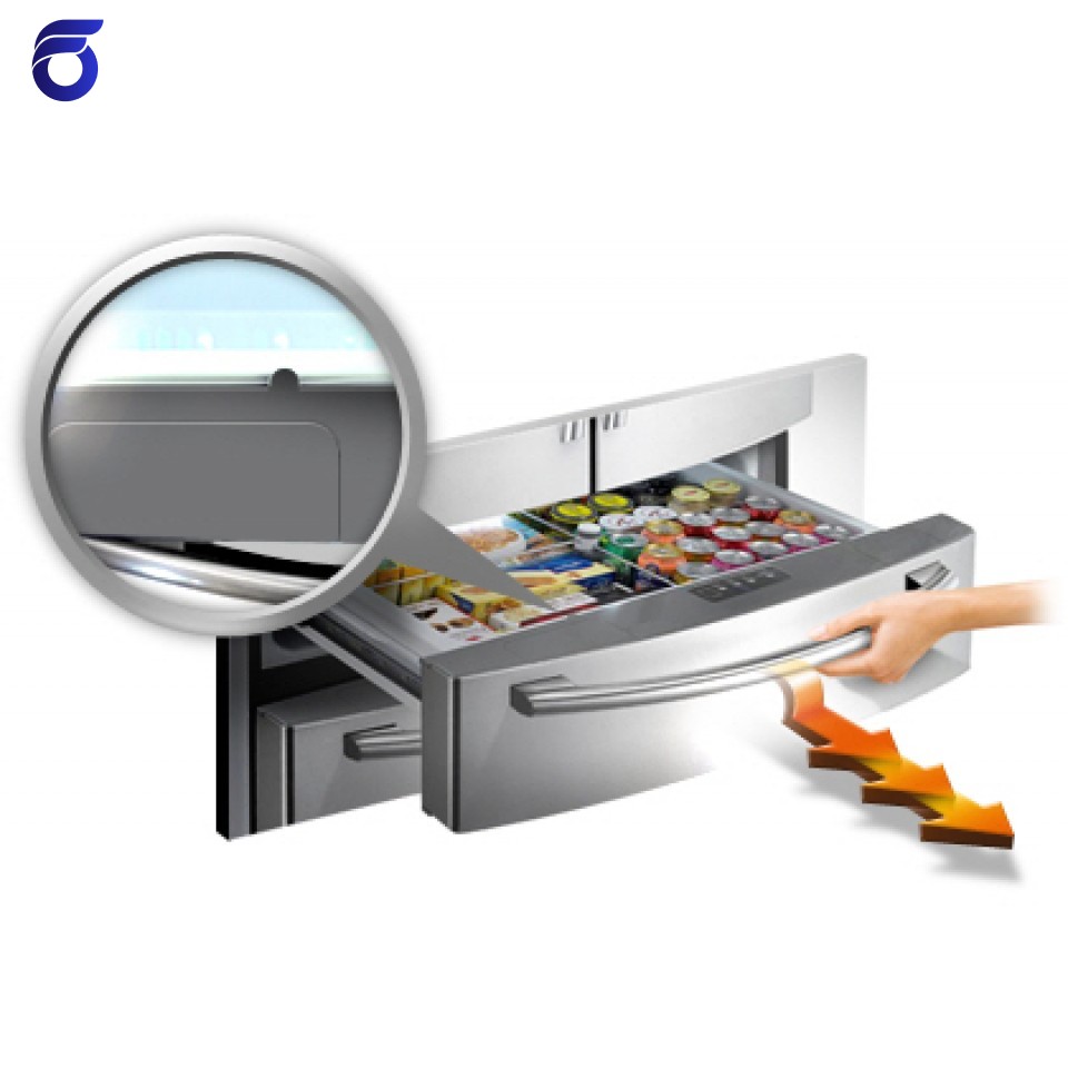 یخچال فریزر ساید بای ساید استیل سامسونگ مدل RFG28MESL