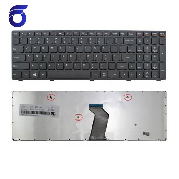 کیبورد لپ تاپ لنوو IdeaPad G580 مشکی با فریم