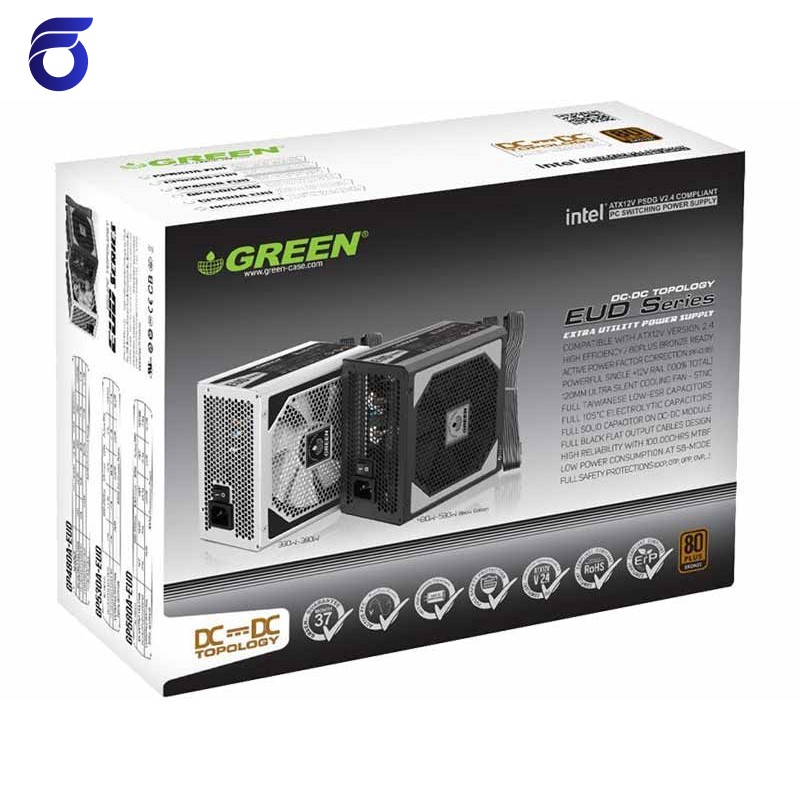 منبع تغذیه گرین مدل Green GP480A-EUD