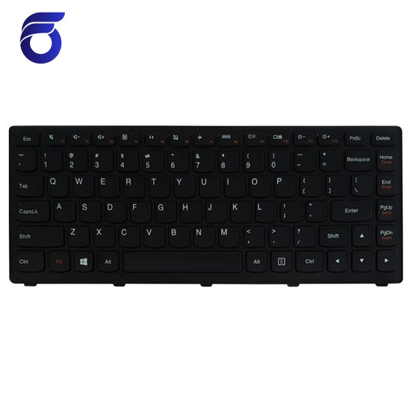کیبورد لپ تاپ لنوو IdeaPad S410 مشکی-با فریم فلت کج