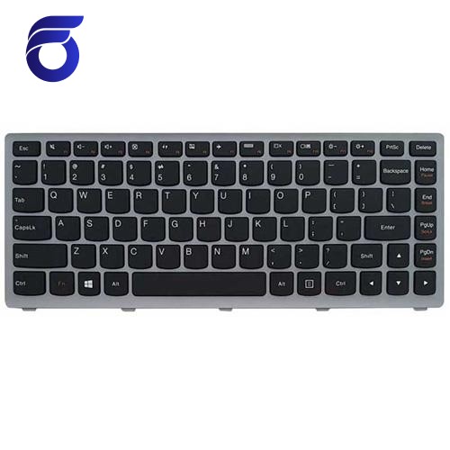کیبورد لپ تاپ لنوو IdeaPad Z360 مشکی-با فریم نقره ای
