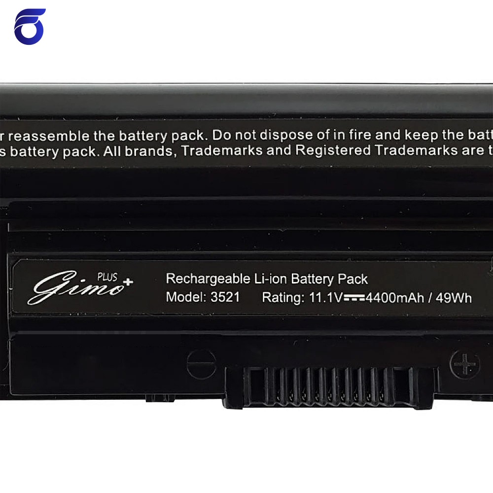 باتری لپ تاپ دل Battery Laptop Dell Inspiron 3521_6Cell Gimo Plus مشکی-4400 میلی آمپر ساعت