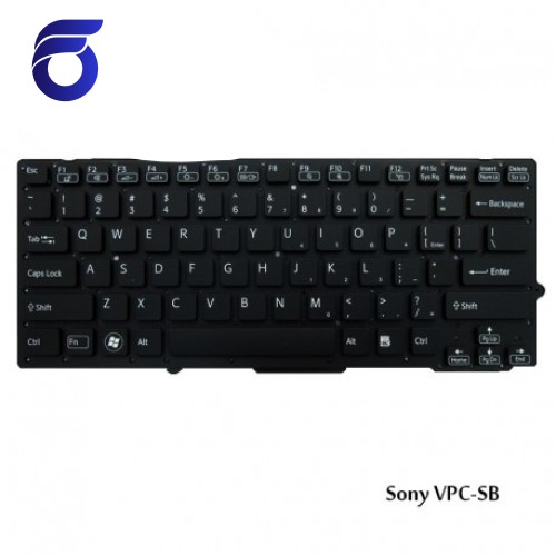 کیبورد لپ تاپ سونی Sony VPC-SB Laptop Keyboard مشکی-اینتر کوچک-بدون فریم