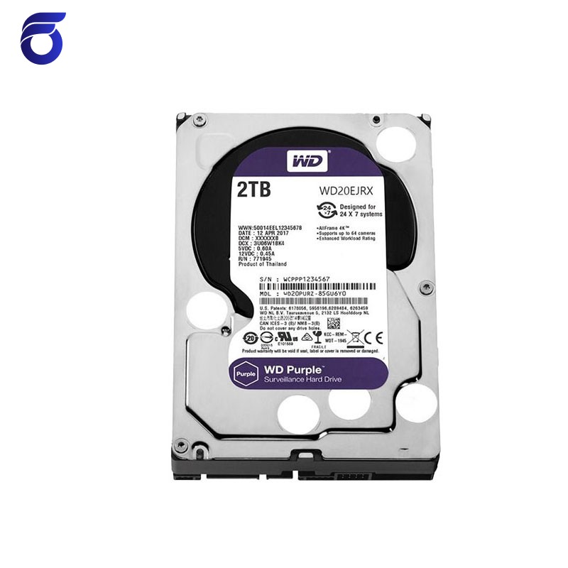 هارد دیسک وسترن دیجیتال مدل WD Purple WD20EJRX 2TB
