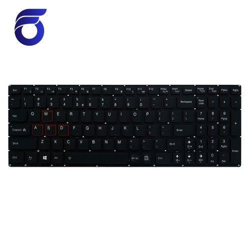 کیبورد لپ تاپ لنوو IdeaPad Y700 مشکی-با بک لایت-بدون فریم