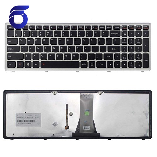 کیبورد لپ تاپ لنوو IdeaPad Z500 مشکی-با فریم نوک مدادی