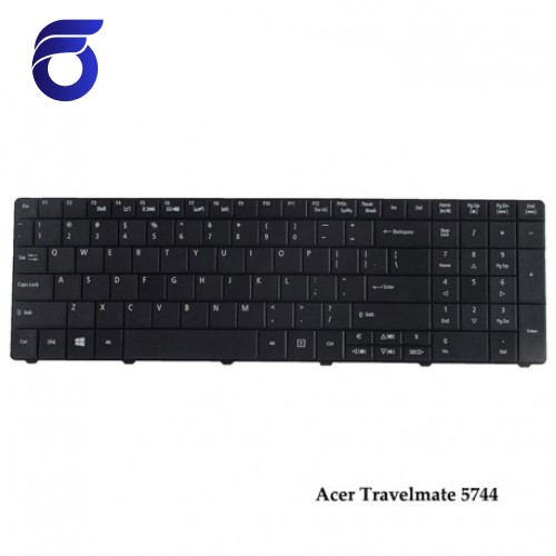 کیبورد لپ تاپ ایسر 5744 مشکی - با دکمه پهن Acer Travelmate 5744 Laptop Keyboard