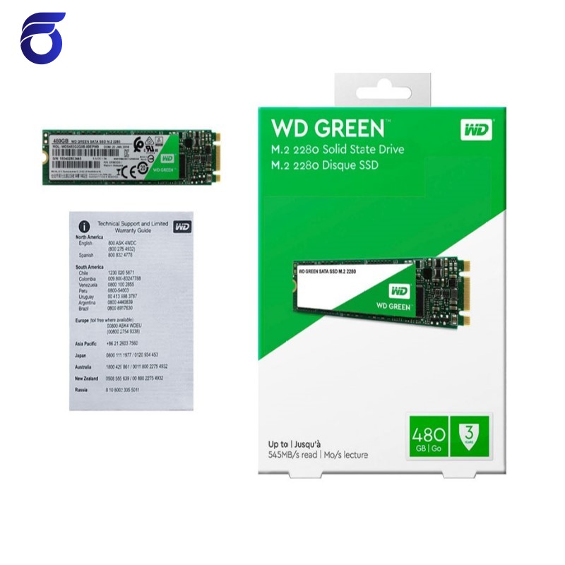 حافظه SSD وسترن دیجیتال مدل WD GREEN WDS480G2G0B M.2 2280 480GB