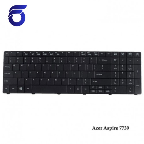 کیبورد لپ تاپ ایسر 7739 مشکی - با دکمه پهن Acer Aspire 7739 Laptop Keyboard