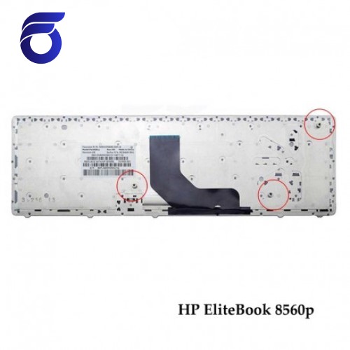کیبورد لپ تاپ اچ پی 8560P مشکی - بدون موس - سه پیچ HP EliteBook 8560p Laptop Keyboard