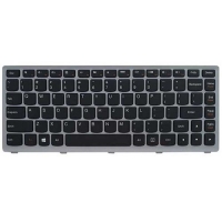 کیبرد لپ تاپ لنوو IdeaPad Z400 مشکی-با فریم نقره ای   کیبورد لپ تاپ لنوو Z400   تعمیرات فوق تخصصی لپ تاپ تهران  فروش قطعات تعمیری لپ تاپ   مرکز پخش قطعات لپ تاپ تهران  لپ تاپ استوک