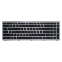 کیبرد لپ تاپ لنوو IdeaPad Z510 مشکی-با بک لایت-با فریم نقره ای   کیبورد لپ تاپ لنوو IdeaPad Z510   تعمیرات تخصصی لپ تاپ تهران    قطعات تعمیری لپ تاپ   مرکز پخش قطعات لپ تاپ تهران